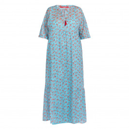 Marina Rinaldi Cotton Paisley Dress Turquoise  - Plus Size Collection