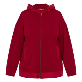 Marina Rinaldi Zip Hoody Red  - Plus Size Collection