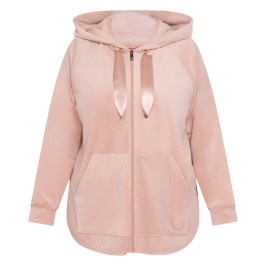 Marina Rinaldi Velour Hoody Blush Pink  - Plus Size Collection