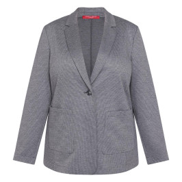 Marina Rinaldi Houndstooth Jersey Jacket Grey - Plus Size Collection