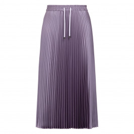Marina Rinaldi Long Pleated Satin Skirt Lilac - Plus Size Collection