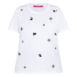 Marina Rinaldi Jewel Cluster T-Shirt White  - Plus Size Collection