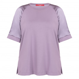 Marina Rinaldi Satin Trim Top Lilac - Plus Size Collection
