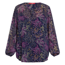 Marina Rinaldi Floral Tunic Navy  - Plus Size Collection