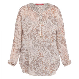 Marina Rinaldi Floral Tunic Beige  - Plus Size Collection