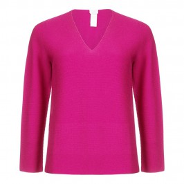 MARINA RINALDI pure wool magenta SWEATER - Plus Size Collection