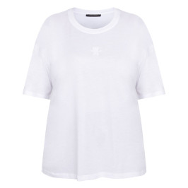 Marina Rinaldi Cotton Embroidered T-Shirt White - Plus Size Collection