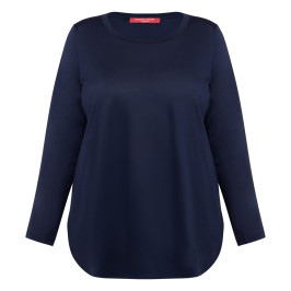 Marina Rinaldi Cotton Jersey T-Shirt Navy - Plus Size Collection