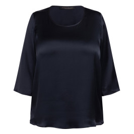 Marina Rinaldi Satin Blouse Midnight - Plus Size Collection
