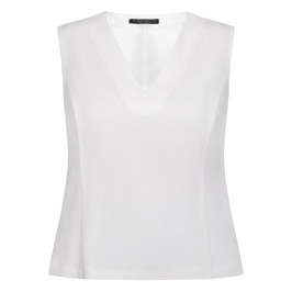 Marina Rinaldi Triacetate Cady Top White Optional Sleeve - Plus Size Collection