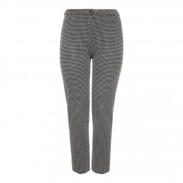 Marina Rinaldi monochrome micro-check jersey TROUSERS - Plus Size Collection