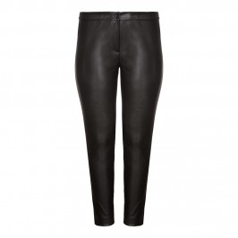 Marina Rinaldi black leather look TROUSERS - Plus Size Collection