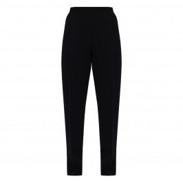 MARINA RINALDI BLACK PULL-ON FRONT CREASE TROUSER  - Plus Size Collection