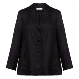 Noen Linen Jacket Black  - Plus Size Collection