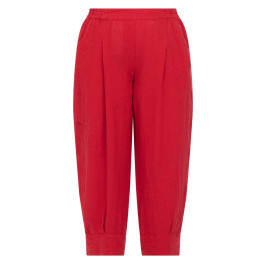 Noen Flax Linen Trousers Red - Plus Size Collection