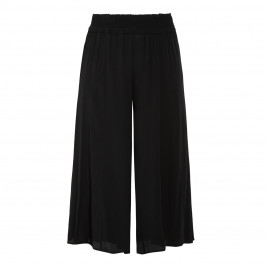 ELENA MIRO WIDE LEG TROUSERS BLACK  - Plus Size Collection