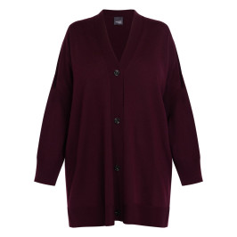 Persona By Marina Rinaldi Long Cardigan Bordeaux - Plus Size Collection
