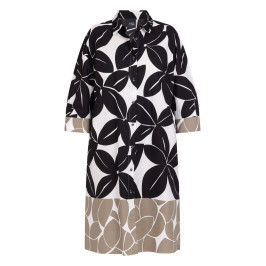 Persona by Marina Rinaldi Printed Shirt Dress Khaki - Plus Size Collection