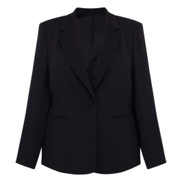 Persona by Marina Rinaldi Single Button Blazer Black - Plus Size Collection