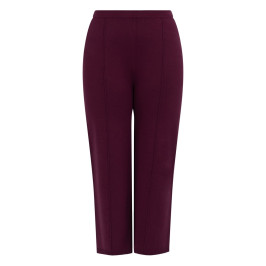 Persona by Marina Rinaldi Knitted Trousers Burgundy  - Plus Size Collection