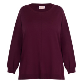 Persona by Marina Rinaldi Knitted Tunic Burgundy  - Plus Size Collection
