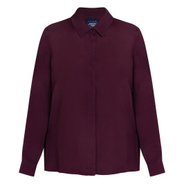 Persona by Marina Rinaldi Silk Blend Shirt Burgundy - Plus Size Collection