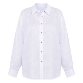 Persona by Marina Rinaldi Linen Shirt White  - Plus Size Collection