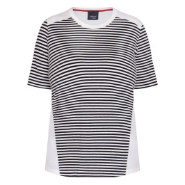 Persona by Marina Rinaldi Stripe T-Shirt Black - Plus Size Collection
