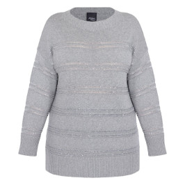 Persona by Marina Rinaldi Knitted Tunic Grey  - Plus Size Collection