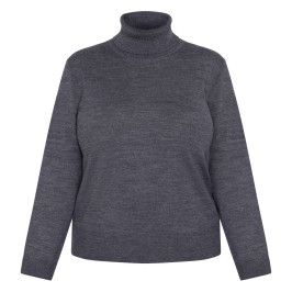 Persona by Marina Rinaldi Polo Neck Sweater Grey  - Plus Size Collection