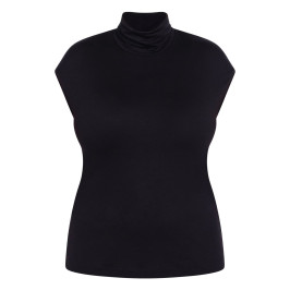 Persona by Marina Rinaldi Jersey Polo-Neck Top Black - Plus Size Collection