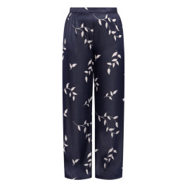 Persona by Marina Rinaldi Satin Print Trouser Navy  - Plus Size Collection