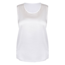 Persona by Marina Rinaldi Satin Vest with Optional Sleeves White - Plus Size Collection