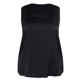 Persona by Marina Rinaldi Satin Vest with Optional Sleeves Black - Plus Size Collection