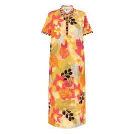 Piero Moretti Tropical Print Jersey Dress