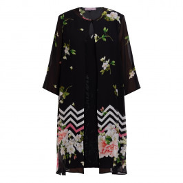 Piero Moretti Duster Jacket and Dress Twinset Black - Plus Size Collection