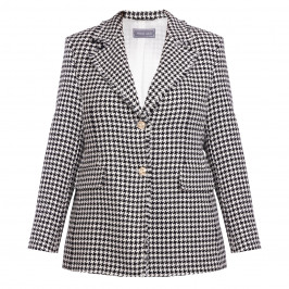 Rofa Houndstooth Blazer Black and White - Plus Size Collection