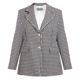 Rofa Houndstooth Blazer Black and White