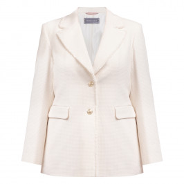 Rofa Textured Blazer Ivory  - Plus Size Collection