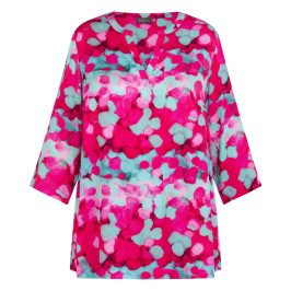 Samoon Tunic Pink and Aqua - Plus Size Collection