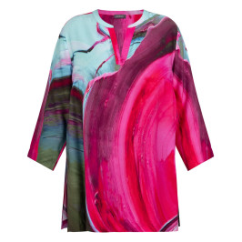 Samoon Tunic Pink Print - Plus Size Collection