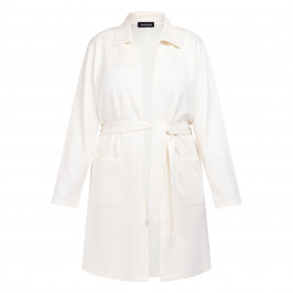 SeeYou by Biggi M Jersey Long Jacket Cream  - Plus Size Collection