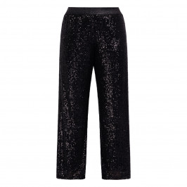 SeeYou by Biggi M Pull-On Sequin Trousers Black - Plus Size Collection
