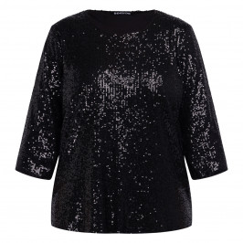 SeeYou by Biggi M Sequin Tunic Black - Plus Size Collection