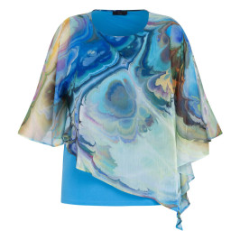 Tia Marble Print Tunic Multi-Colour - Plus Size Collection