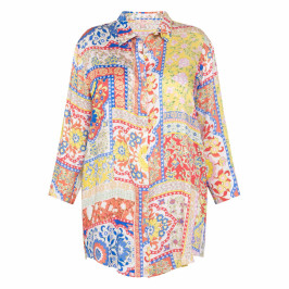 Tinta & Bariloche Tile Print Shirt Multi Colour  - Plus Size Collection