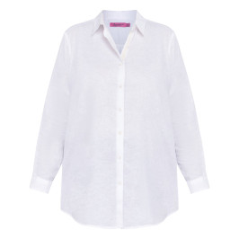 Tinta & Bariloche Cotton Linen Shirt White - Plus Size Collection
