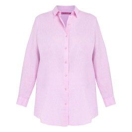 Tinta & Bariloche Cotton Linen Shirt Pink - Plus Size Collection