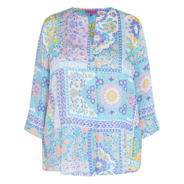 Tinta & Bariloche Printed Tunic Blue - Plus Size Collection