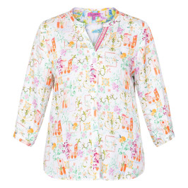 Tinta & Bariloche Mediterranean Print Shirt  - Plus Size Collection